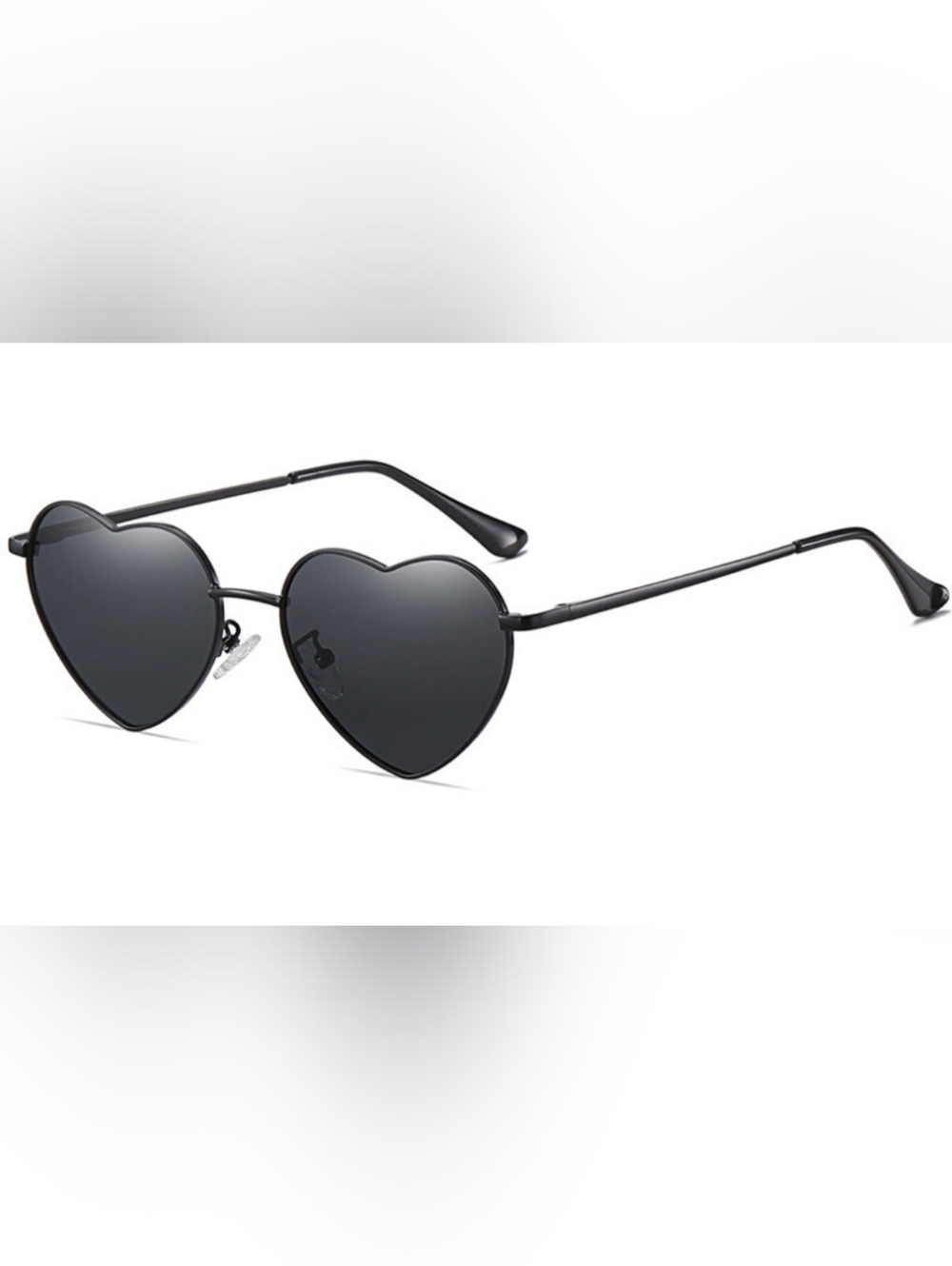 Quay Heart-Shaped Black Sunglasses